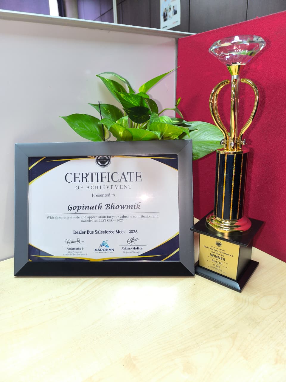 Award Aarohan Dealer Bus Sales Force Meet 4.0